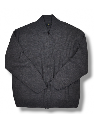 maglione uomo zip intera tinta unita maxfort da 3xl a 8xl