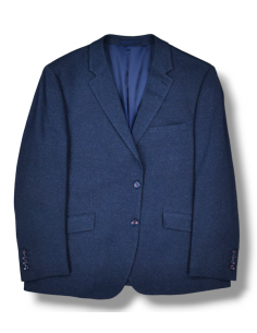 giacca uomo invernale due bottoni lino clemente BLU