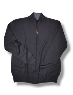 Cardigan Zip Intera Lana Merinos Ultima Taglia 7XL