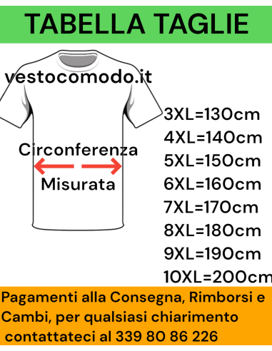 T-Shirt Dalla 3XL alla 7XL