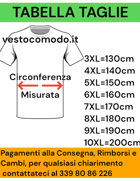 T-Shirt Ultima Taglia 5XL