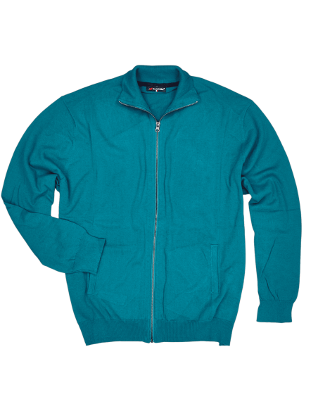 Cardigan Zip Intera 100% Cot. Ultima Taglia 5XL