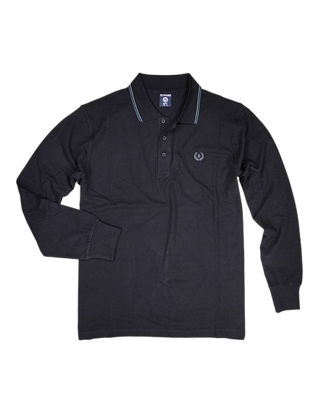 Polo Caldo Cotone | Nero | Dalla 3XL alla 9XL