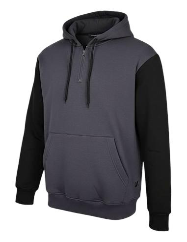 Felpa Mezza Zip e Cappuccio Dalla 3XL alla 10XL