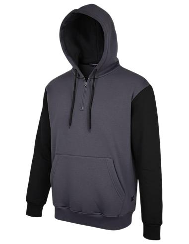Felpa Mezza Zip e Cappuccio Dalla 3XL alla 10XL