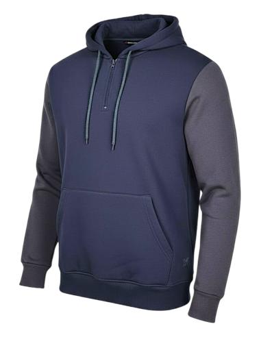 Felpa Mezza Zip e Cappuccio Dalla 3XL alla 10XL
