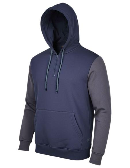 Felpa Mezza Zip e Cappuccio Dalla 3XL alla 10XL