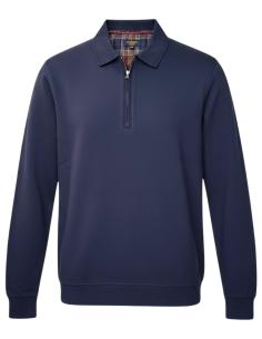 Cardigan con Collo Polo Mezza Zip Dalla 3XL alla 8XL