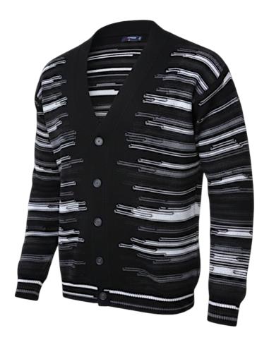 Cardigan con Bottoni Da 3XL a 7XL
