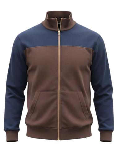Felpa Bicolore Zip Intera Dalla 3XL alla 7XL