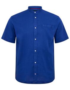 Camicia Lino e Cotone Collo Coreano Da 3XL a 8XL