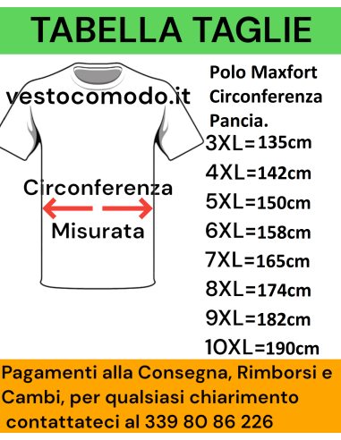 Polo 100% Cotone Dalla 3XL alla 8XL