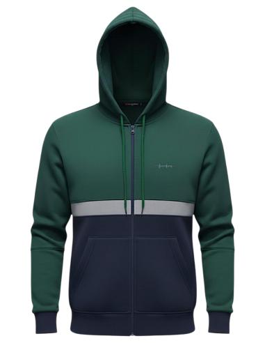Felpa con Zip Intera e Cappuccio Dalla 3XL alla...