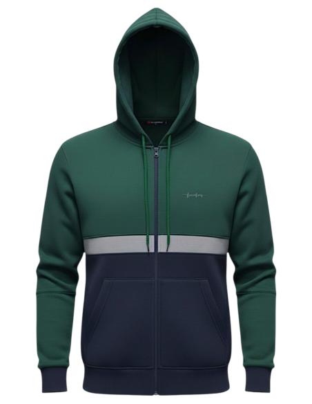 Felpa con Zip Intera e Cappuccio Dalla 3XL alla 10XL
