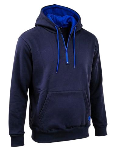 Felpa Mezza Zip e Cappuccio Dalla 3XL alla 8XL