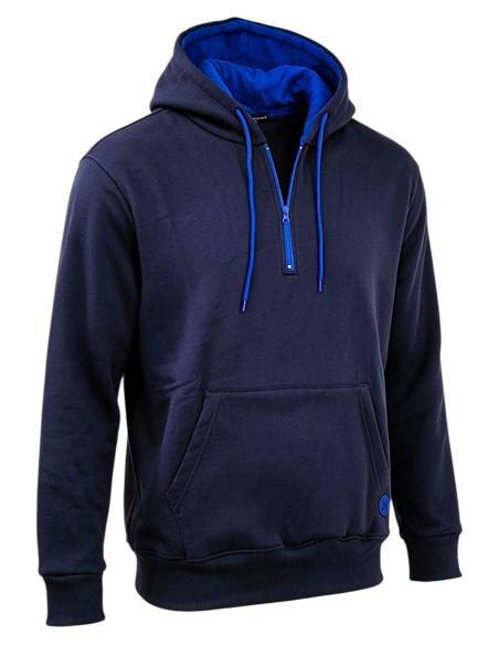 Felpa Mezza Zip e Cappuccio Dalla 3XL alla 8XL