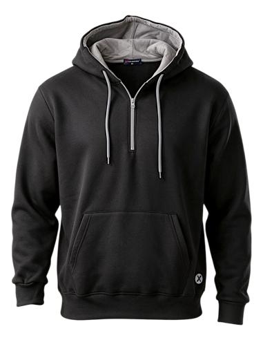 Felpa Mezza Zip e Cappuccio Dalla 3XL alla 8XL
